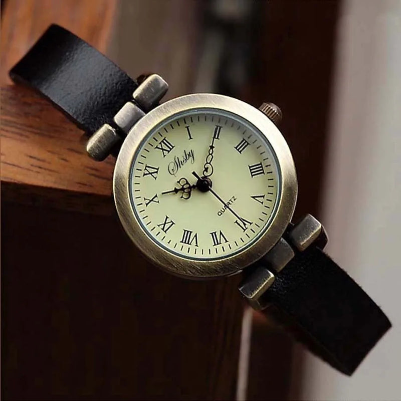 Relógio Vintage Couro Luxo